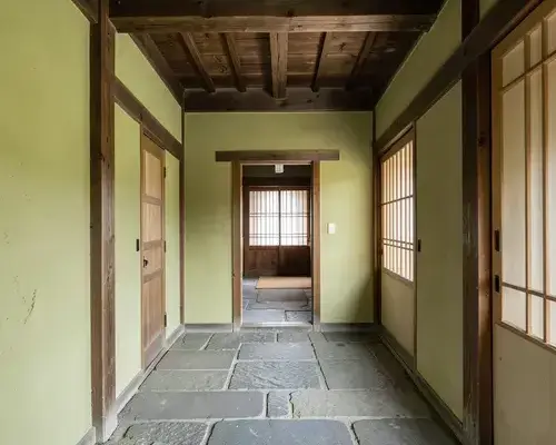 京都・町家玄関土間